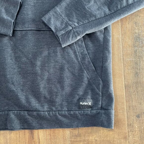 Hurley x Nike Dri-FIT Black Hoodie Sweatshirt Women’s Small Lightweight Pullover - Picture 2 of 8